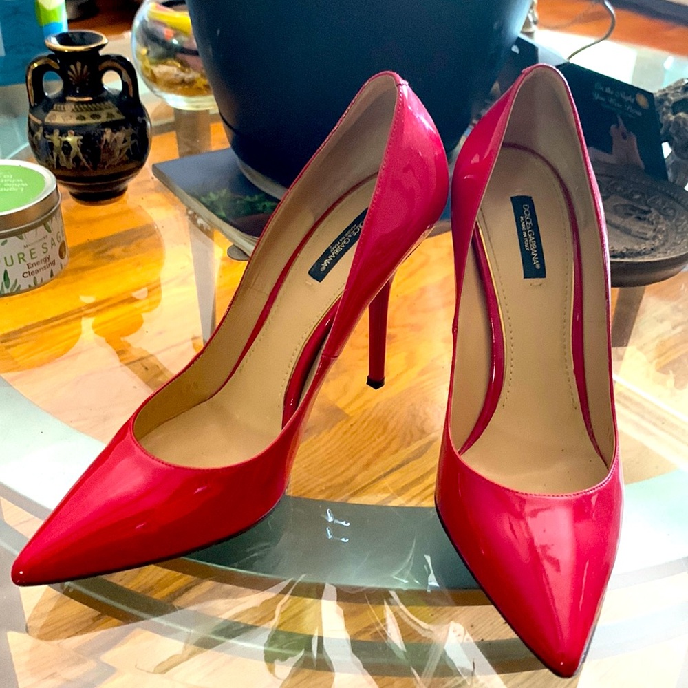 Dolce & Gabbana Patent Red Pump EU39 1/2